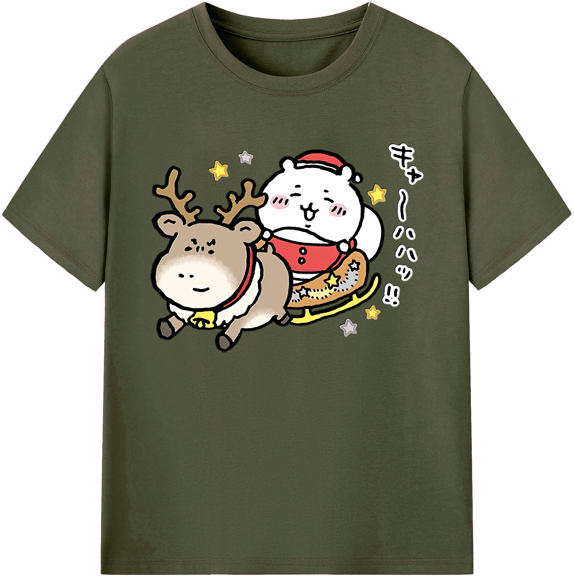 （画像用） ちいかわ ちいかわ Chii-kawa chiikawa 綿100％ メンズ半袖Tシャツ｜肌触りやわらか＆通気性